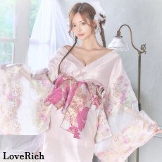 画像11: 送料無料！【高級ライン】【2カラー/2点セット】花柄 刺繍 スリット 透け ロング 花魁 着物 ドレス コスプレ イベント ハロウィン キャバドレス (11)