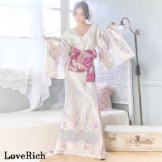 画像3: 送料無料！【高級ライン】【2カラー/2点セット】花柄 刺繍 スリット 透け ロング 花魁 着物 ドレス コスプレ イベント ハロウィン キャバドレス (3)