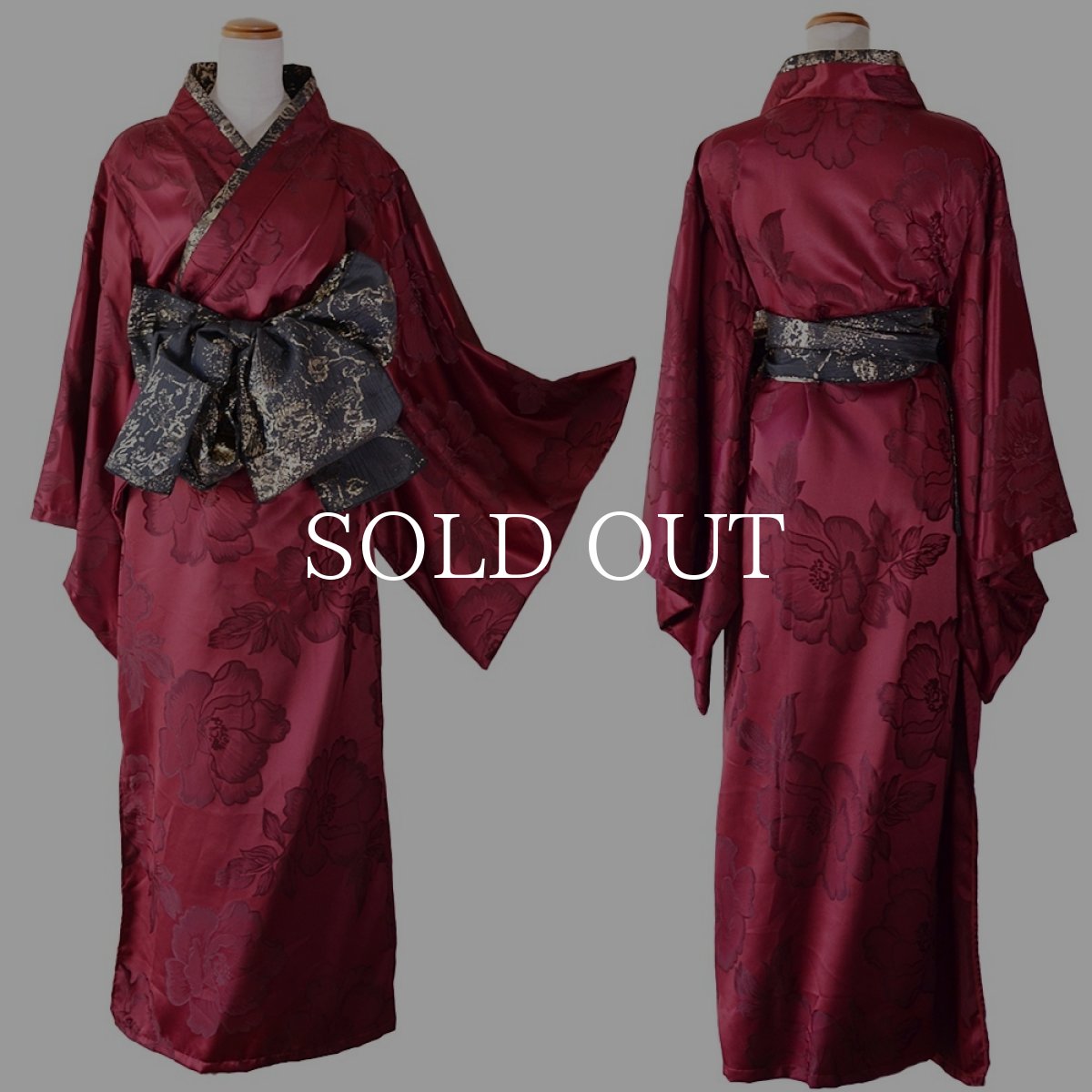 画像15: 送料無料！【高級ライン】【2カラー/2点セット】花柄 ロング オフショル 豪華 花魁 着物 ドレス コスプレ イベント ハロウィン (15)
