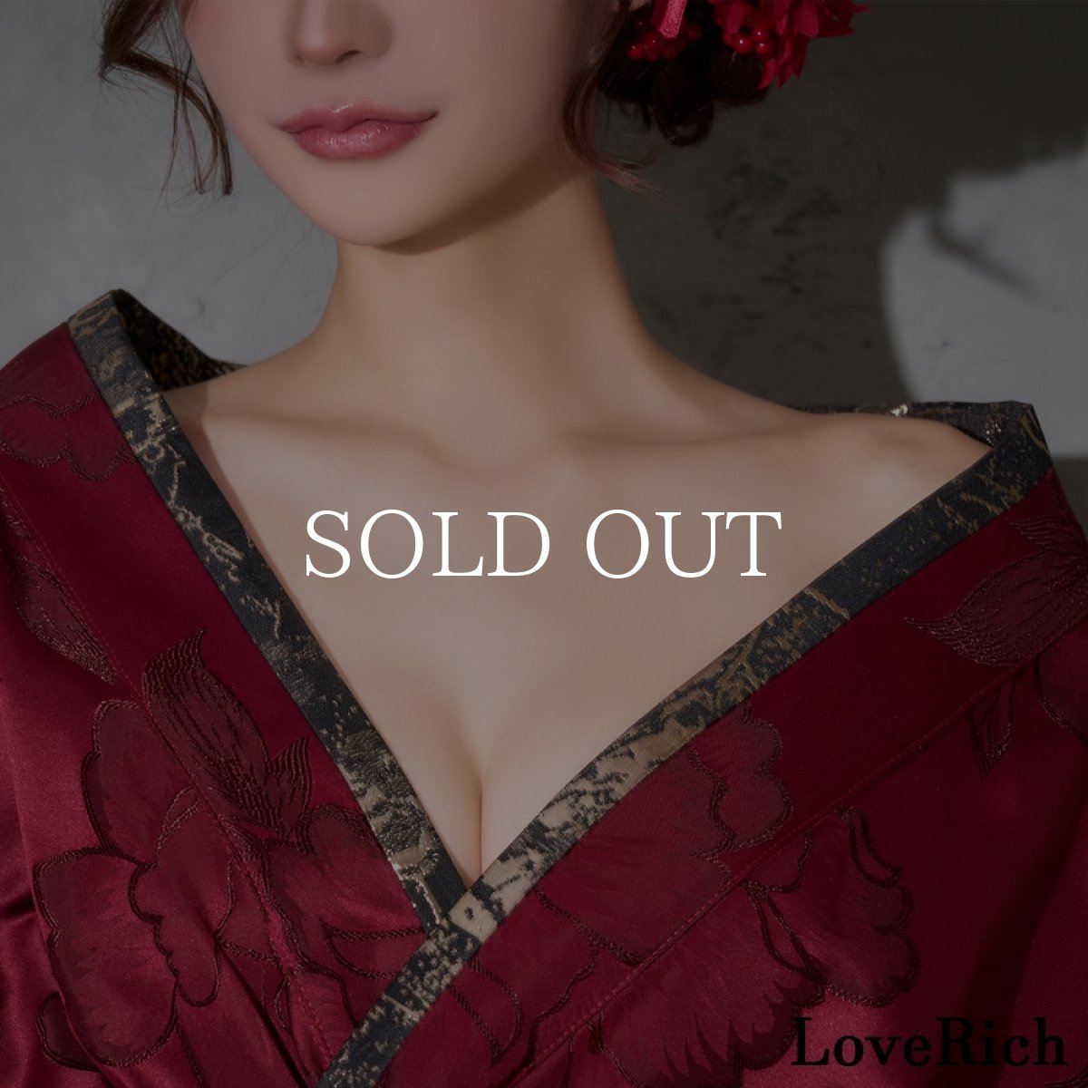 画像10: 送料無料！【高級ライン】【2カラー/2点セット】花柄 ロング オフショル 豪華 花魁 着物 ドレス コスプレ イベント ハロウィン (10)