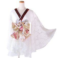 画像21: 再入荷！【3カラー/3点セット】レース フリル オーガンジー 小花柄 ミニ 豪華 帯 花魁 着物 ドレス コスプレ イベント ハロウィン キャバドレス (21)