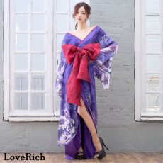画像6: 送料無料！【高級ライン】【2カラー/2点セット】ヒョウ柄 花柄 スリット ロング オフショル 豪華 花魁 着物 ドレス コスプレ イベント ハロウィン (6)