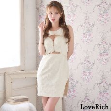 画像4: 【SMLサイズ/2カラー】フロントファスナー ウエストカット ノースリーブ スリット チェック 美胸 美脚 タイト ミニドレス キャバドレス  (4)