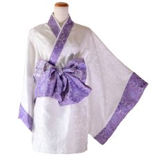 画像14: 【高級ライン】【2点セット】和モダン ジャガード オフショル ミニ 豪華 帯 リボン 花魁 着物 ドレス コスプレ イベント ハロウィン (14)