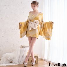 画像6: 【高級ライン】【2点セット/2カラー】花柄 和柄 ミニ 豪華 帯 リボン 花魁 着物 ドレス コスプレ イベント ハロウィン (6)