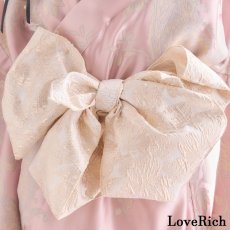 画像14: 【高級ライン】【2点セット/2カラー】花柄 和柄 ミニ 豪華 帯 リボン 花魁 着物 ドレス コスプレ イベント ハロウィン (14)