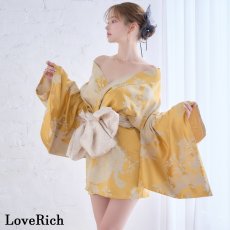画像2: 【高級ライン】【2点セット/2カラー】花柄 和柄 ミニ 豪華 帯 リボン 花魁 着物 ドレス コスプレ イベント ハロウィン (2)