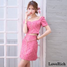画像9: 【SMLサイズ/3カラー】セットアップ ファスナー チェーン パール ショルダーストーン タイト セクシー ミニドレス キャバドレス  (9)