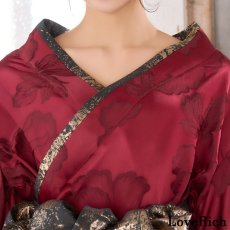 画像9: 【高級ライン】【2点セット】花柄 オフショル ミニ 豪華 帯 リボン 花魁 着物 ドレス コスプレ イベント ハロウィン (9)