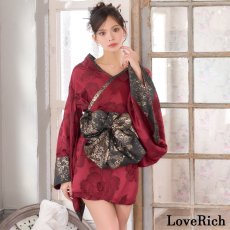 画像6: 【高級ライン】【2点セット】花柄 オフショル ミニ 豪華 帯 リボン 花魁 着物 ドレス コスプレ イベント ハロウィン (6)