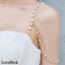 画像18: 【SMLサイズ/4カラー】パール チェーン スパンコール タイト スリット 美胸 美脚 タイト ミニドレス キャバドレス  (18)