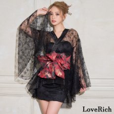 画像11: 【高級ライン】【2点セット】煌めきを纏う スパンコール レース ミニ 豪華 帯 花魁 着物 ドレス コスプレ ハロウィン キャバドレス (11)