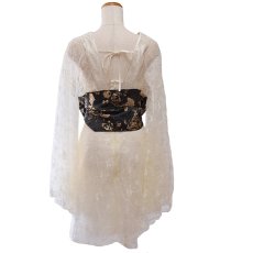 画像26: 【高級ライン】【2点セット】煌めきを纏う スパンコール レース ミニ 豪華 帯 花魁 着物 ドレス コスプレ ハロウィン キャバドレス (26)