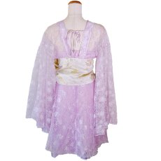 画像24: 【高級ライン】【2点セット】煌めきを纏う スパンコール レース ミニ 豪華 帯 花魁 着物 ドレス コスプレ ハロウィン キャバドレス (24)