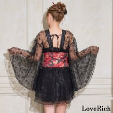 画像22: 【高級ライン】【2点セット】煌めきを纏う スパンコール レース ミニ 豪華 帯 花魁 着物 ドレス コスプレ ハロウィン キャバドレス (22)