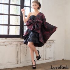 画像5: 送料無料！【高級ライン】【2点セット】艶影 花柄 ワンショル フリル レース 豪華 帯 花魁 着物 ドレス コスプレ ハロウィン キャバドレス (5)