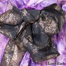 画像12: 【高級ライン】【2カラー/2点セット】艶薔薇 フリル 花柄 ロング 豪華 帯 花魁 着物 ドレス コスプレ ハロウィン キャバドレス (12)