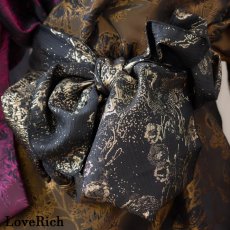 画像14: 送料無料！【高級ライン】【2点セット】艶華 花柄 蝶々 ジャガード アシンメトリー 豪華 帯 花魁 着物 ドレス コスプレ ハロウィン キャバドレス (14)