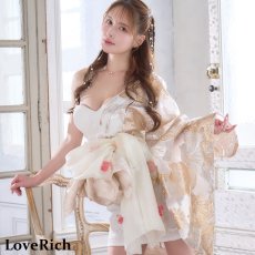 画像2: 【送料無料！】【2カラー/帯単品】立体フラワーオーガンジー帯 兵児帯 花魁 着物 浴衣 (2)