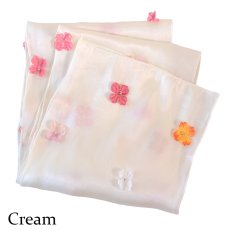 画像6: 【送料無料！】【2カラー/帯単品】立体フラワーオーガンジー帯 兵児帯 花魁 着物 浴衣 (6)