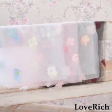 画像3: 【送料無料！】【4カラー/帯単品】立体フラワーシースルー帯 兵児帯 花魁 着物 浴衣 コサージュ 花 (3)