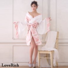 画像11: 【高級ライン】【2点セット】淡彩 花柄 帯 花魁 着物 ドレス コスプレ ハロウィン キャバドレス (11)