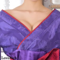 画像12: 【高級ライン】【2点セット】透け花柄 オフショル ミニ 豪華 帯 花魁 着物 ドレス コスプレ ハロウィン キャバドレス (12)