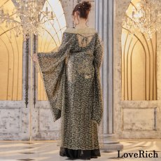 画像8: 【2カラー】全面スパンコール ロング 羽織 シアー 和装 豪華 花魁 着物 ドレス コスプレ イベント ハロウィン (8)