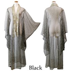 画像9: 【2カラー】全面スパンコール ロング 羽織 シアー 和装 豪華 花魁 着物 ドレス コスプレ イベント ハロウィン (9)