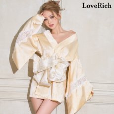 画像10: 【高級ライン】【2点セット】レーススリーブ 光沢花柄 帯 花魁 着物 ドレス コスプレ ハロウィン キャバドレス (10)