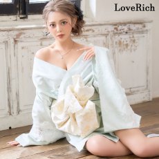 画像3: 【高級ライン】【2点セット】レーススリーブ 光沢花柄 帯 花魁 着物 ドレス コスプレ ハロウィン キャバドレス (3)