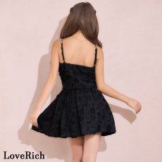 画像14: 【SMLサイズ】ビジュー ショルダー フロントジップ セットアップ フレアスカート リボン ミニドレス キャバドレス  (14)