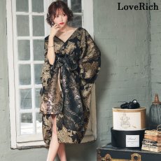画像7: 送料無料！【高級ライン】【2点セット】艶花 アシンメトリー 和柄 花柄 豪華 帯 花魁 着物 ドレス コスプレ イベント ハロウィン (7)