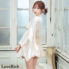 画像4: 【2点セット/3カラー】花霞 ジャガード フリル ミニ 豪華 帯 リボン 花魁 着物 ドレス コスプレ イベント ハロウィン (4)