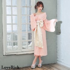 画像18: 【4カラー/2点セット】総レース 浴衣風 帯 ロング 浴衣風 豪華 花魁 着物 ドレス コスプレ イベント ハロウィン キャバドレス (18)