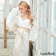 画像22: 【4カラー/2点セット】総レース 浴衣風 帯 ロング 浴衣風 豪華 花魁 着物 ドレス コスプレ イベント ハロウィン キャバドレス (22)