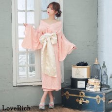 画像14: 【4カラー/2点セット】総レース 浴衣風 帯 ロング 浴衣風 豪華 花魁 着物 ドレス コスプレ イベント ハロウィン キャバドレス (14)
