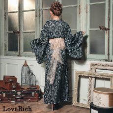 画像27: 【4カラー/2点セット】総レース 浴衣風 帯 ロング 浴衣風 豪華 花魁 着物 ドレス コスプレ イベント ハロウィン キャバドレス (27)