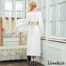 画像28: 【4カラー/2点セット】総レース 浴衣風 帯 ロング 浴衣風 豪華 花魁 着物 ドレス コスプレ イベント ハロウィン キャバドレス (28)