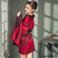画像10: 【高級ライン】【2点セット/3カラー】花柄 煌めくレース 豪華 帯 花魁 着物 ドレス コスプレ ハロウィン キャバドレス (10)