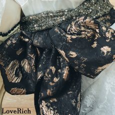 画像15: 【高級ライン】【2カラー/2点セット】総レース ロングテール 和柄 豪華 帯 花魁 着物 ドレス コスプレ ハロウィン キャバドレス (15)