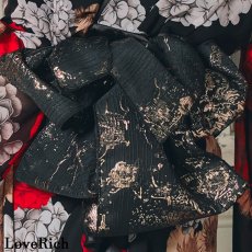 画像8: 送料無料！【高級ライン】【2点セット】艶黒 薔薇 和柄 花柄 豪華 帯 花魁 着物 ドレス コスプレ イベント ハロウィン (8)