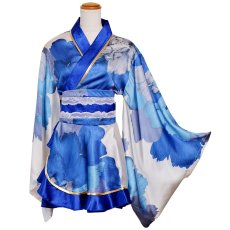 画像18: 【2点セット/3カラー】花柄 フリル ミニ 豪華 帯 リボン 花魁 着物 ドレス コスプレ イベント ハロウィン (18)