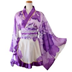 画像19: 【2点セット/3カラー】花柄 フリル ミニ 豪華 帯 リボン 花魁 着物 ドレス コスプレ イベント ハロウィン (19)
