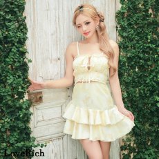 画像1: 【SMLサイズ】フェアリー ブルーム フリル セットアップ ミニドレス キャバドレス  (1)