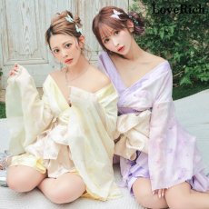 画像2: 送料無料！【高級ライン】【2点セット】ふんわり花柄 豪華 帯 花魁 着物 ドレス コスプレ イベント ハロウィン (2)