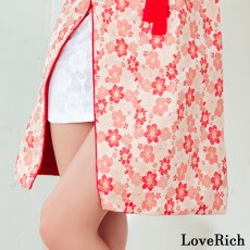 画像10: 【SMLサイズ/2カラー/3点セット】スリット 美胸 花柄 美脚 チャイナドレス チャイナ服 ミニ コスプレ イベント ハロウィン キャバドレス (10)