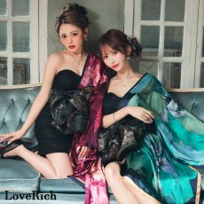 画像2: 【高級ライン】【2点セット】艶華 花柄 ワンショル スカーフ レース 豪華 帯 花魁 着物 ドレス コスプレ ハロウィン キャバドレス (2)