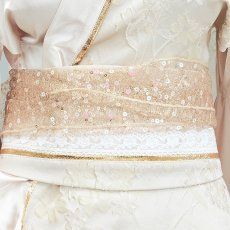 画像11: 【送料無料！】【4カラー/帯単品】スパンコールラメ帯 キラキラ アレンジ帯 兵児帯 花魁 着物 浴衣 和装小物 (11)