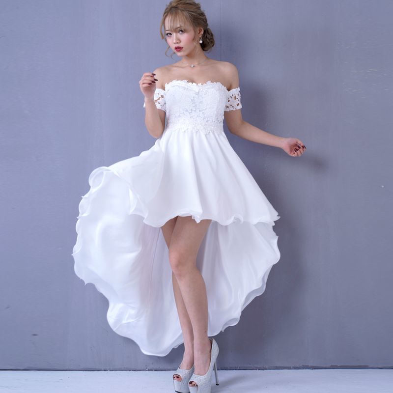 上品レーステールカットロングドレス パーティードレス キャバドレス